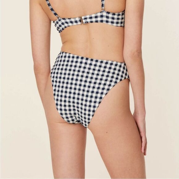 NWT Andie Swim The Amor Top and 90s High Waisted Bottom Set in Twilight Gingham - Picture 3 of 16
